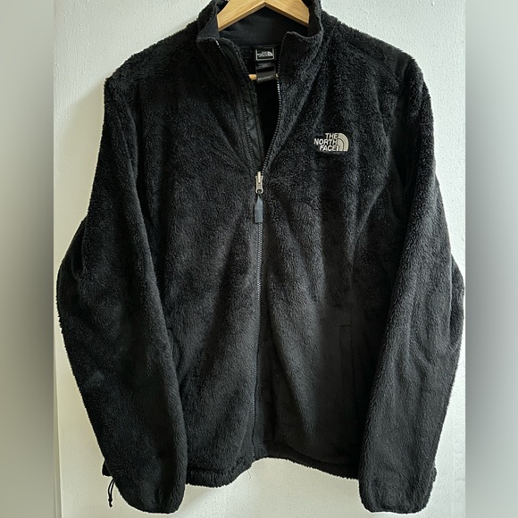 The North Face Black Osito Fuzzy Sherpa Full Zip Up Jacket Mocked Pockets XL - Picture 3 of 11